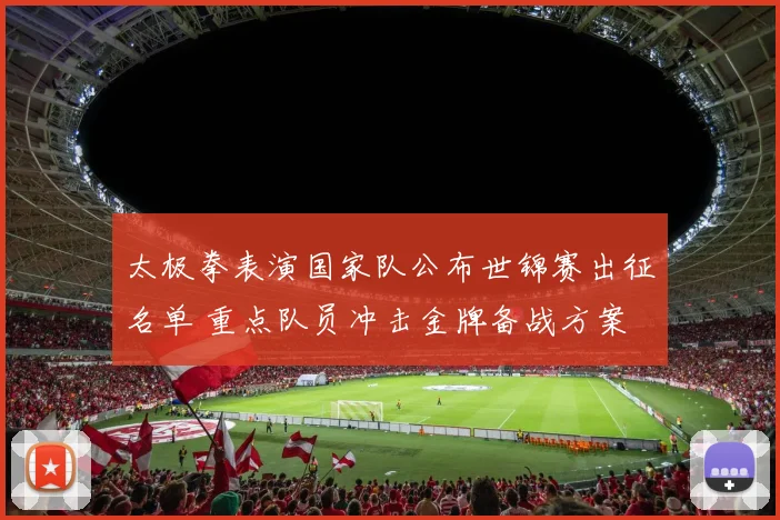太极拳表演国家队公布世锦赛出征名单 重点队员冲击金牌备战方案